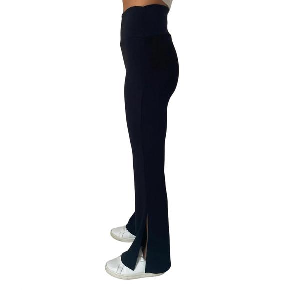 NEW SIX/FIFTY anywhere high rise slit pant in black - Picture 2 of 3